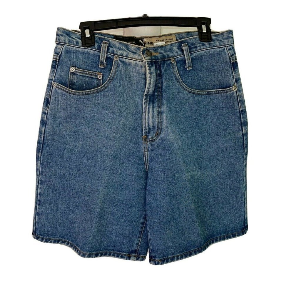 NY Line Jeans Shorts Womens Size 10 Vintage Blue Denim High Waist Made In USA
